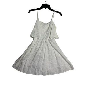 Charlotte Russe Dress Fit Flare White Floral Off Shoulder Juniors Size Small
